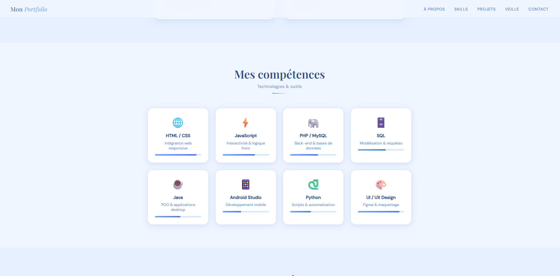 Section Compétences